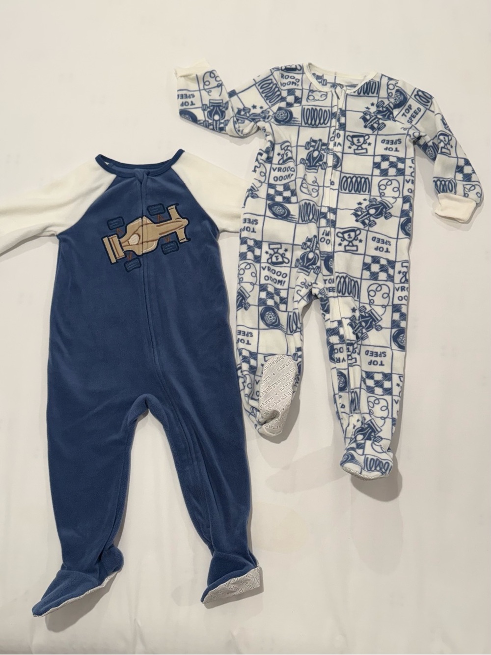 NWOT Race Car Fleece Footed Sleepers - Pack of 2